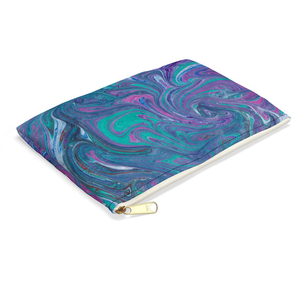 Turquoise Swirl Accessory Pouch