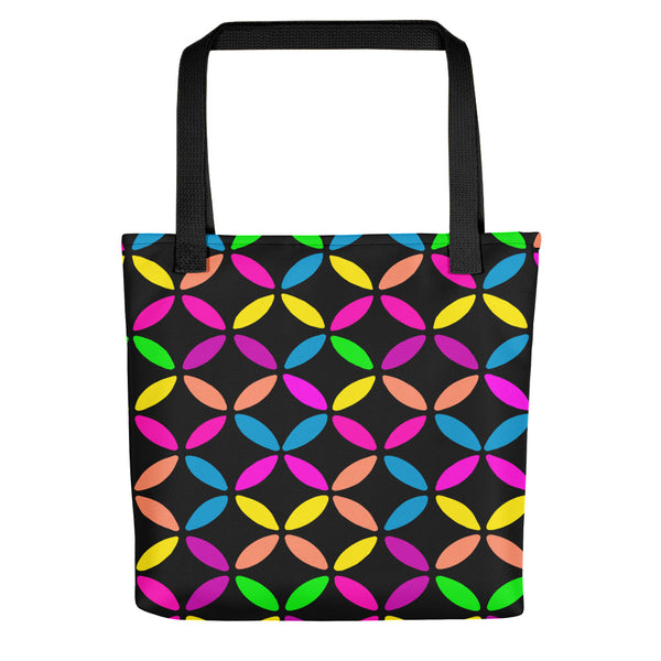 Geo Circles Black Tote bag