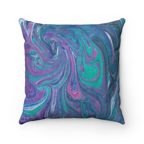 Turquoise Swirl Pillow