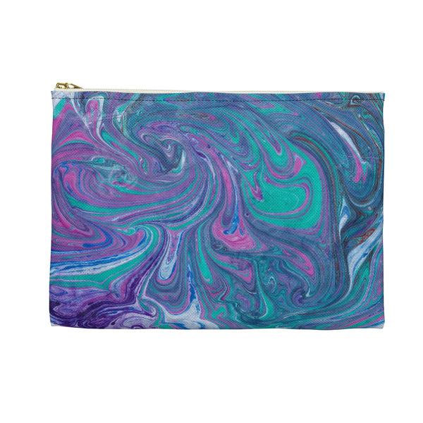 Turquoise Swirl Accessory Pouch