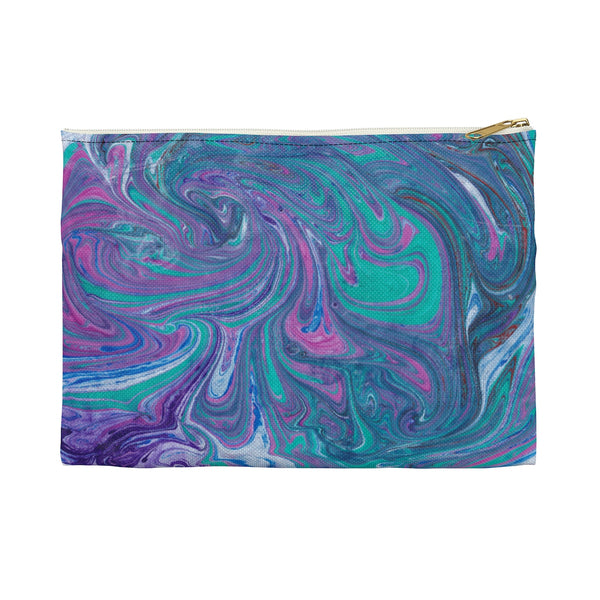 Turquoise Swirl Accessory Pouch
