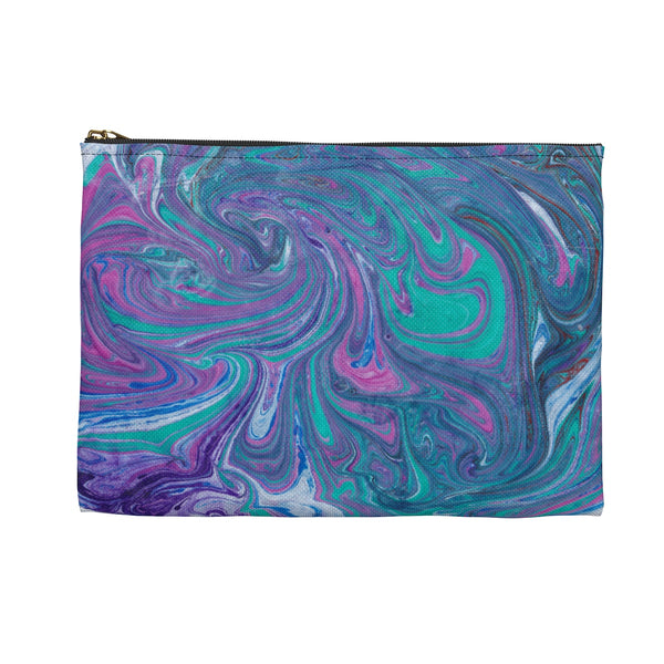Turquoise Swirl Accessory Pouch