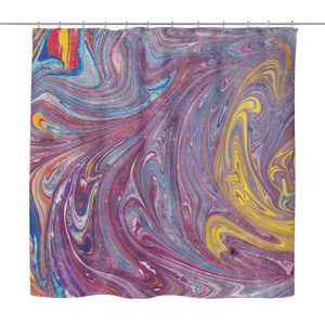 Purple Swirl Shower Curtain