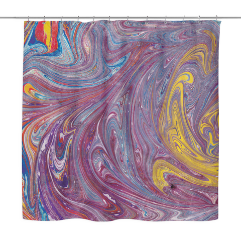 Purple Swirl Shower Curtain
