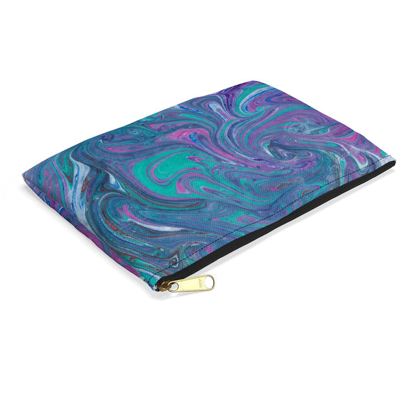Turquoise Swirl Accessory Pouch