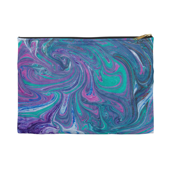 Turquoise Swirl Accessory Pouch