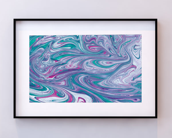 Turquoise Wave Print